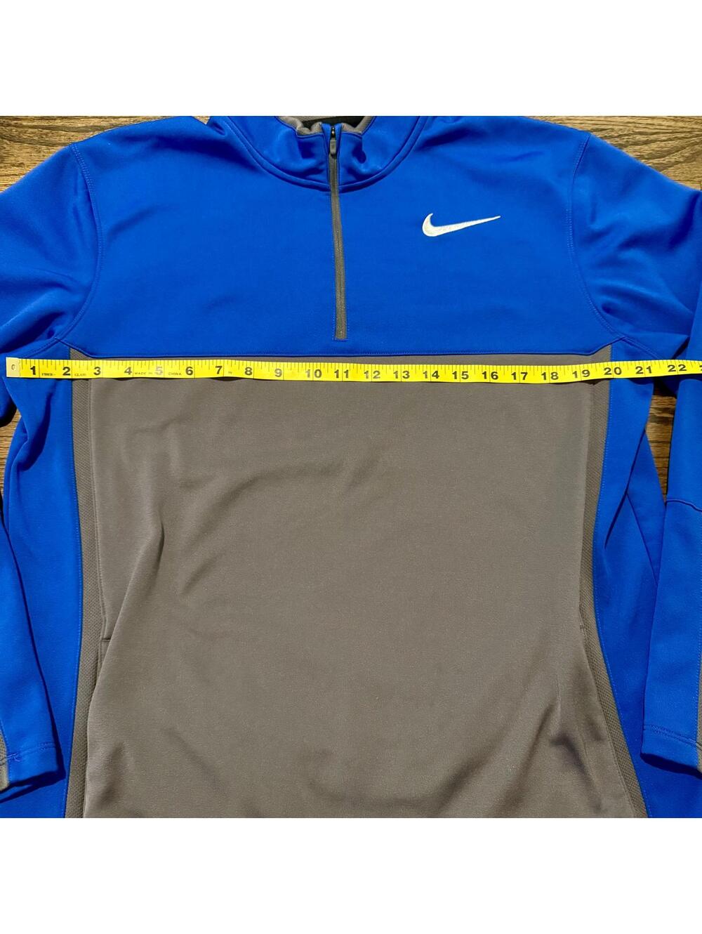 Nike Golf Men's Long Sleeve Blue & Grey Therma Fit Quarter Zip Large - Picture 6 of 7